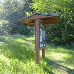 Information kiosk at Eagle Harbor beach