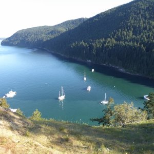 View of Eagle Harbor- stumbled upon a deer path that led up here - hard to tell the difference between real trails and deer trails in some areas around here.