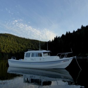 Anchored in Waiatt Bay, Quadra Island, Tuesday July 4th