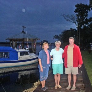 Media 'John, Nola and JoAnn in Front of Pretty Boat' in album 'John\'sPlace'