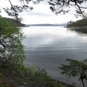 Looking out at the entrance to Prevost Harbor