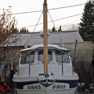 Media 'Bow shot of tarp frame.' in album '(AnchortownJim) Winter Storage 1, Cost $300, Used 1 year.'
