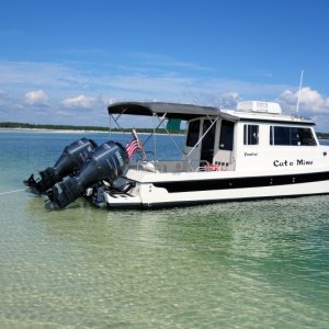 Crooked Island, Fl, Oct. 20 miles east of Panama City Pass into the Gulf.