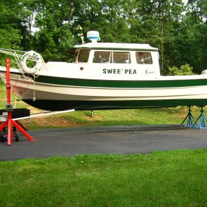 Another view of Swee Pea with the trailer removed.  A one man job.