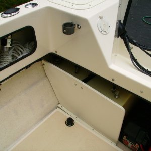 You can see that I mounted the Garhauer "wall mount" by through bolting with bolts supplied.  The mount is meant to secure around a rail, but I used half of the mount as a backing plate.