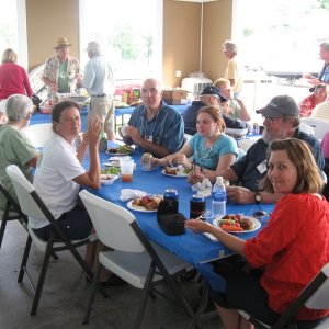 Enjoying a great meal Saturday evening