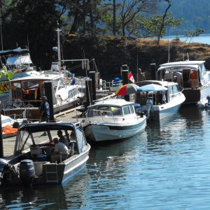 On the dock at Conover Cove,  Wallace Island
