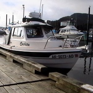 Cachita launching at Auke Bay