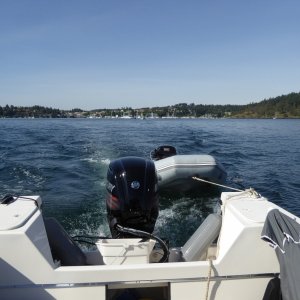 Departing Friday Harbor Sunday morning. At this speed it took 1.5 hours to get to Jones Island
