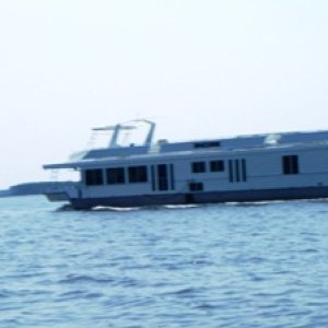 Media '23MAY10-Big \'Houseboat\' on Pamlico River at ICW' in album '22MAY10-Pusher Barge on ICW at  Bay River'