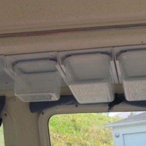 SnapTainers above starboard ceiling