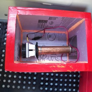 When not in use, the TEC unit fits inside, a foam plug is put in the TEC hole, and the entire box fits under the splash well.