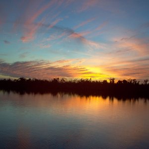 Last beautiful sunset over Charlotte Harbor