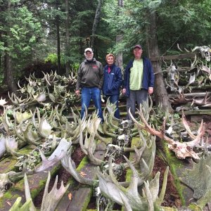 Lee & Jan off the Tully-B, and myself at the Wolf/Moose study camp. Isle Royal NP
