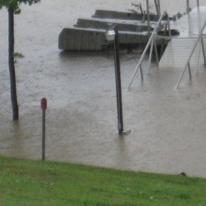 Media 'lake level at it's highest so far.' in album 'Honey. Are you sure we want to live on the Cumberland river with a convenient boat dock in the back yard? (the wife saw this and said YES!)'
