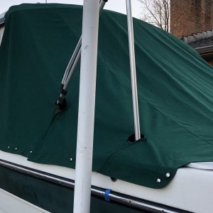 Media 'Sunbrella cockpit cover' in album 'Curtain to cover fuel tanks'