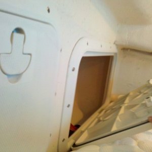 I can still open the side bow hatches plenty to access contents.