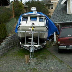 Radar dome and hailer installed