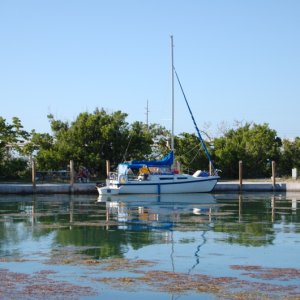 Papillon docked at Bahia Honda State Park