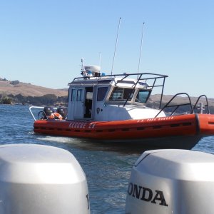 US Park Ranger approaching our C-Dory 25