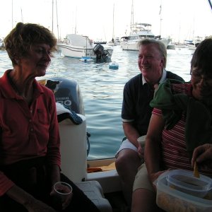 Media 'Pat, Jim and Susan' in album 'Catalina 2008 - Sue and PJ relaxing on "Island Time"'