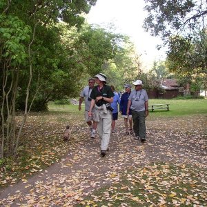 Bill, El, Patti, Brad and Pat on path to Sunset Point, Wallace Island