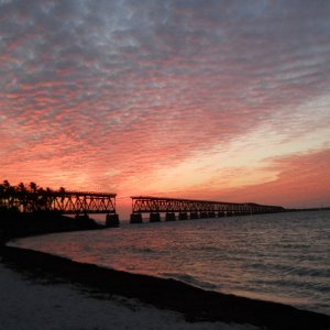 Sunset over The Bahia Honda Bridge