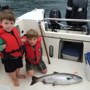 First time out fishing for springs at Pedder Bay we had a bit of luck.