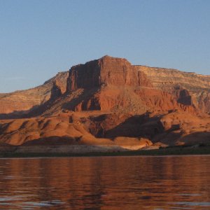 Butte Across River From Oak Canyon in Early Morning Light 9-19-09.Sized
