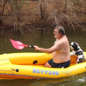 Pat and Baxter in "Yellow Peril" at Cedar Canyon 9-16-09.Sized