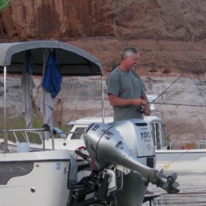 Russ Fishing Off Traveler at Oak Canyon 9-19-09.Sized