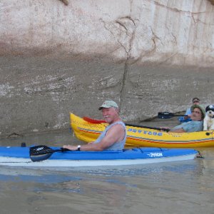 Russ, Pat and Baxter and Toni Taking a Break at Hansen Creek Canyon 9-15-09.Sized
