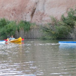 Russ, Pat and Toni Paddling at Hansen Creek Canyon 9-15-09.Sized