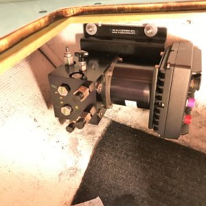 Garmin Smart pump installed under V-Berth