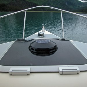 (AnchortownJim) View of Nicro Vent in the hatch from the cabin