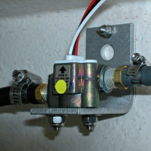 (AnchortownJim) Flowscan sending unit, mounted under the starboard lazerette above the fuel tank