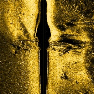 Large steamboat, mainly visible from changes in bottom depth.