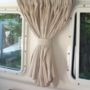 (Pat Anderson) Dinette Side Draperies, tied back