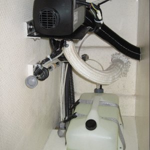 Webasto Heater and Fuel Tank in Hanging Locker