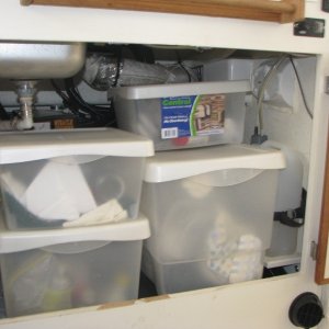 Everything that was in the galley cabinet still fits, no loss of storage space