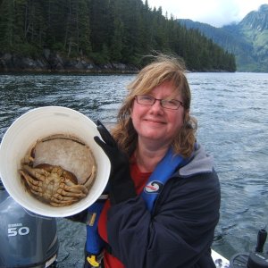 First Crab-While jigging!