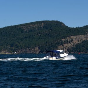Re-joining with Brock at Razor Point on North Pender Island