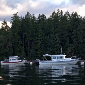 Grabbed a buoy at Newcastle Island. Was nice to meet Doug and Susan on the next boat over.