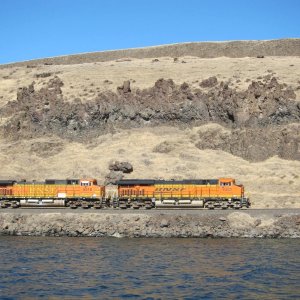 Train Along the Columbia River