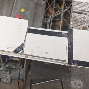 First We Cut Cardboard To Fit Windows