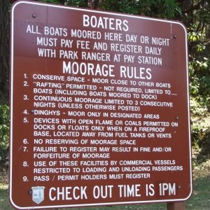 Rules for moorage at Reid Harbor