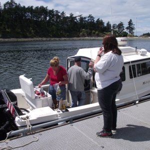 Lunch TIme on the Fossil Bay dock