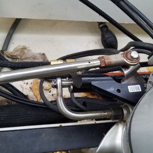 Close-up image of ram clearance. Either and/or both engines tilt without interference.