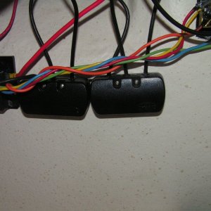 Closeup of the Electrical Connection Boxes... There are two boxes because I purchased the remote controller separately so I would have both... one fixed at helm and the other in the cockpit.