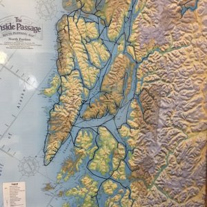 Laminated chart of SE Alaska & our tracks on it